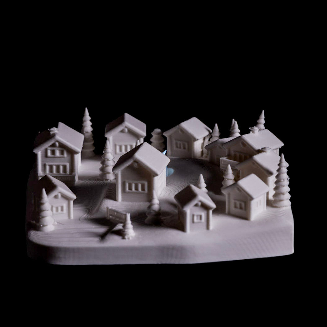 Paintable Winter Village